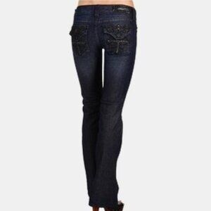 Affliction Los Angeles Jade Blade Cross Bootcut Denim Jeans